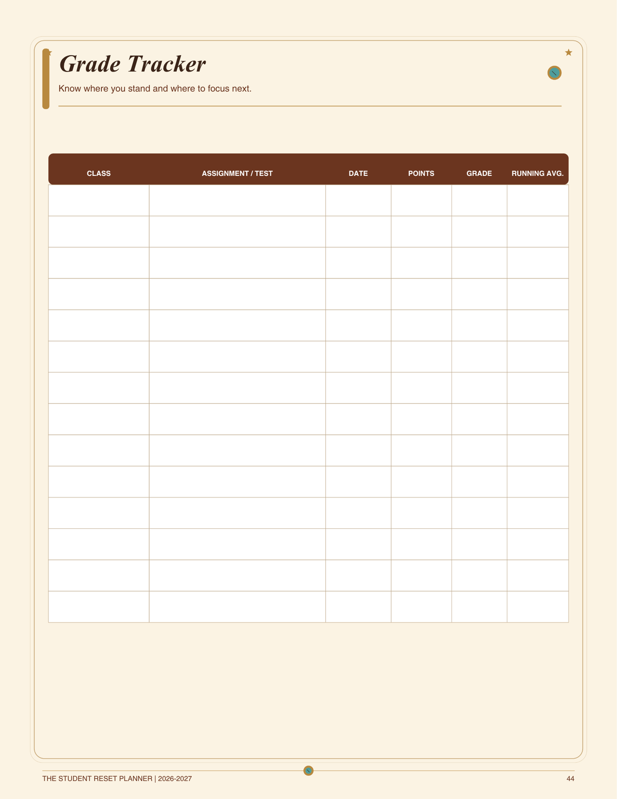 Boho Western Student Planner 2026–2027 | Digital Download