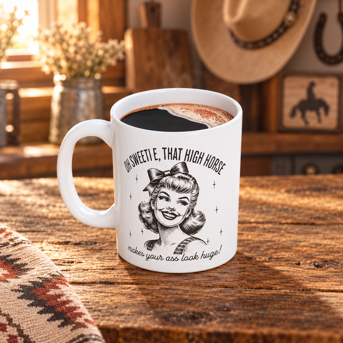 High Horse Funny Western Coffee Mug – 11 oz