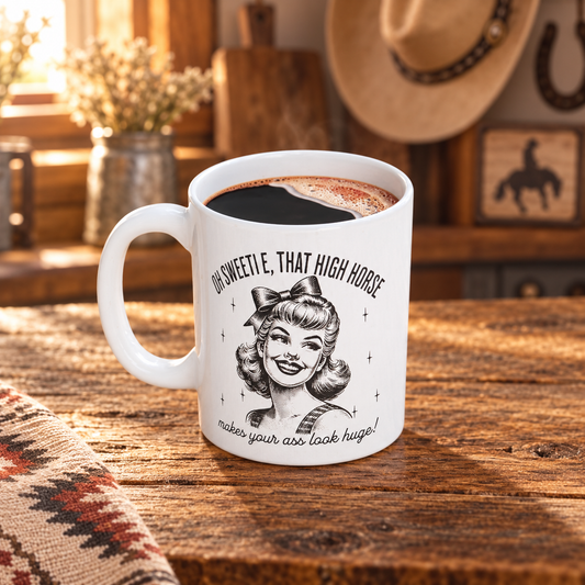 High Horse Funny Western Coffee Mug – 11 oz