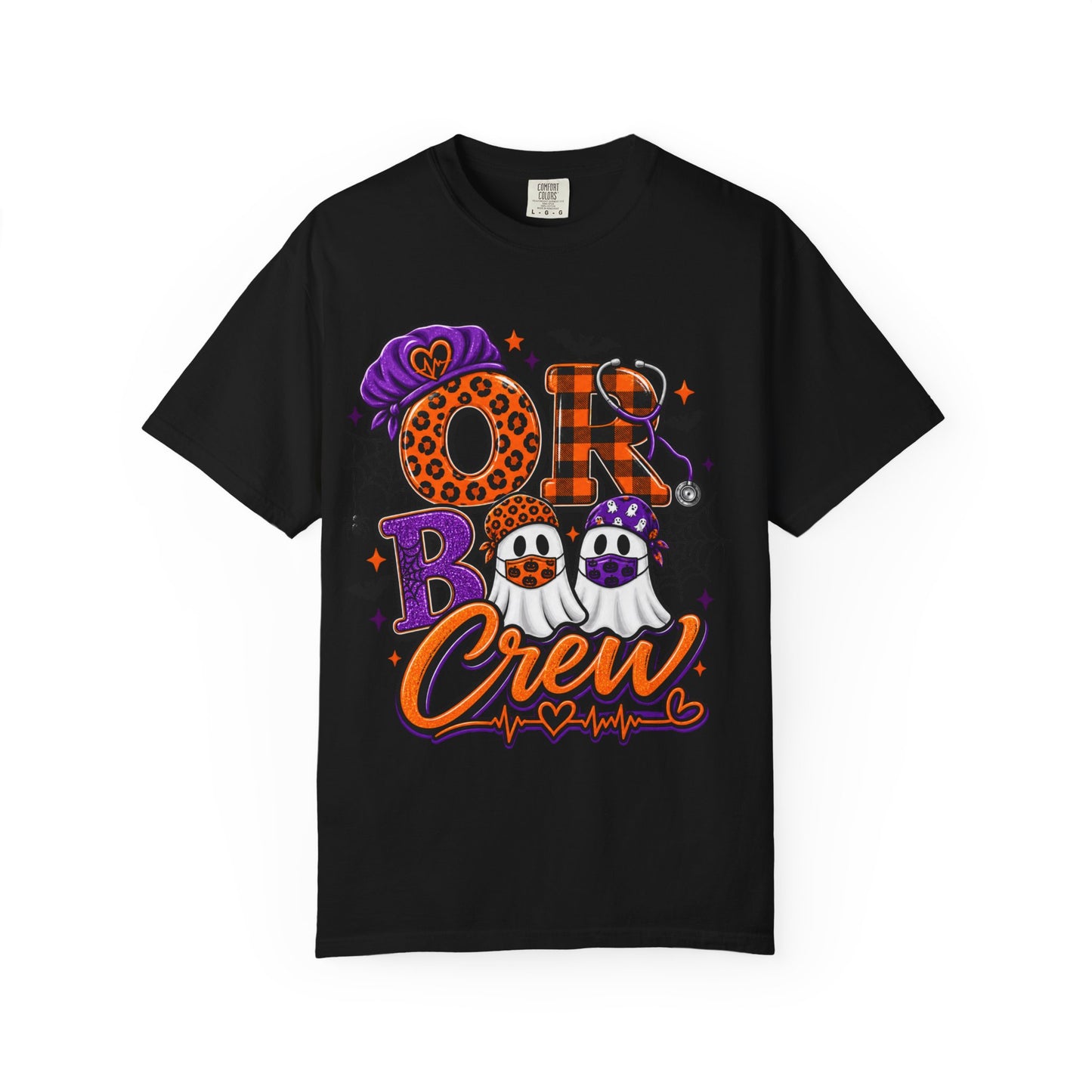 Halloween "OR Boo Crew' T-Shirt — Ghosts, Plaid & Spooky Graphics