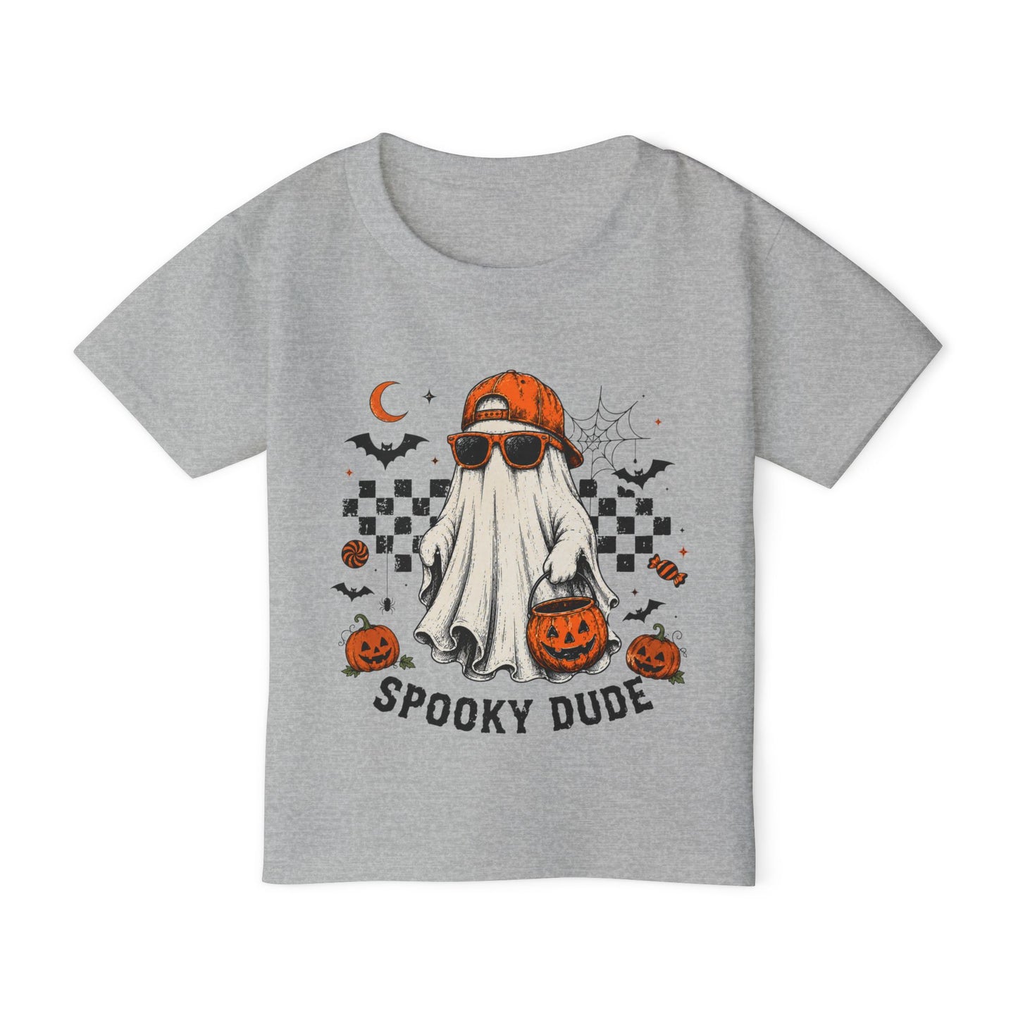 "Spooky Dude" Halloween Ghost Graphic -Toddler T-Shirt