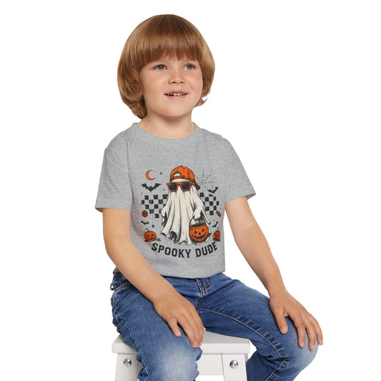 "Spooky Dude" Halloween Ghost Graphic -Toddler T-Shirt