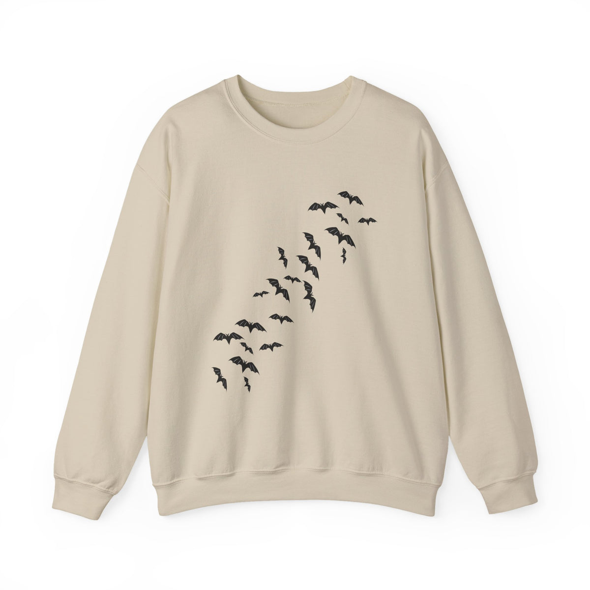 Halloween Haunted House Sweatshirt — Vintage Jack-o'-Lanterns & Bats Crewneck