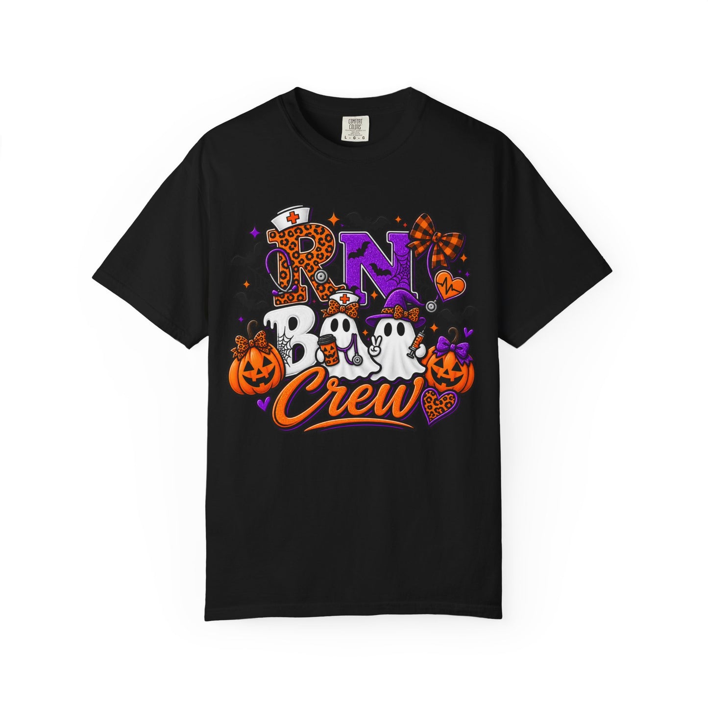 Boo Crew Halloween T-Shirt — Cute Ghosts, Pumpkins & Leopard Print Party Tee
