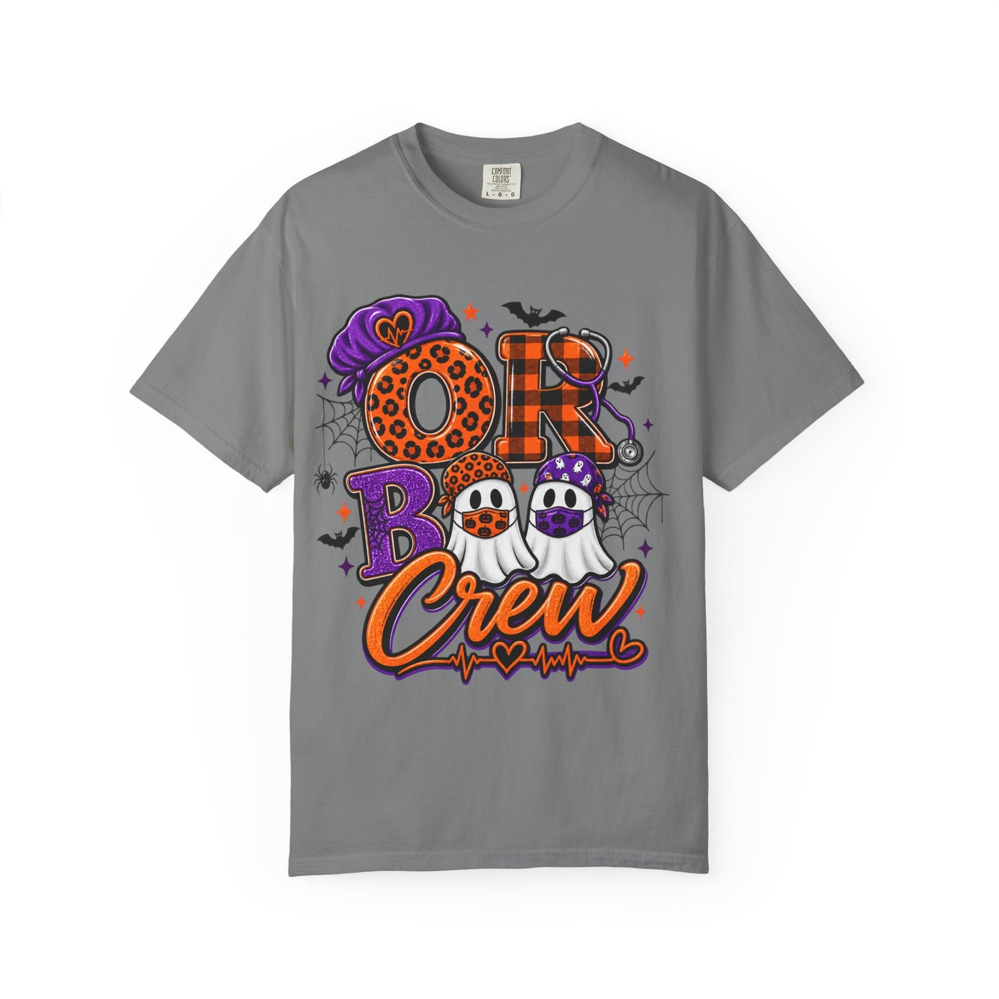Halloween "OR Boo Crew' T-Shirt — Ghosts, Plaid & Spooky Graphics