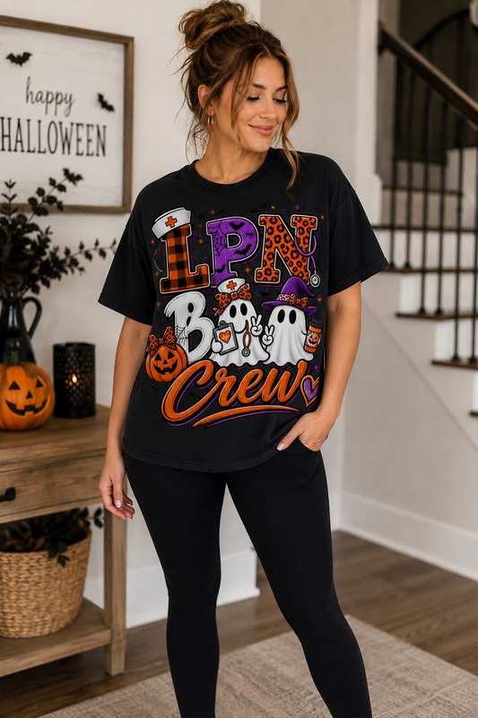 LPN Boo Crew Halloween Graphic T-Shirt