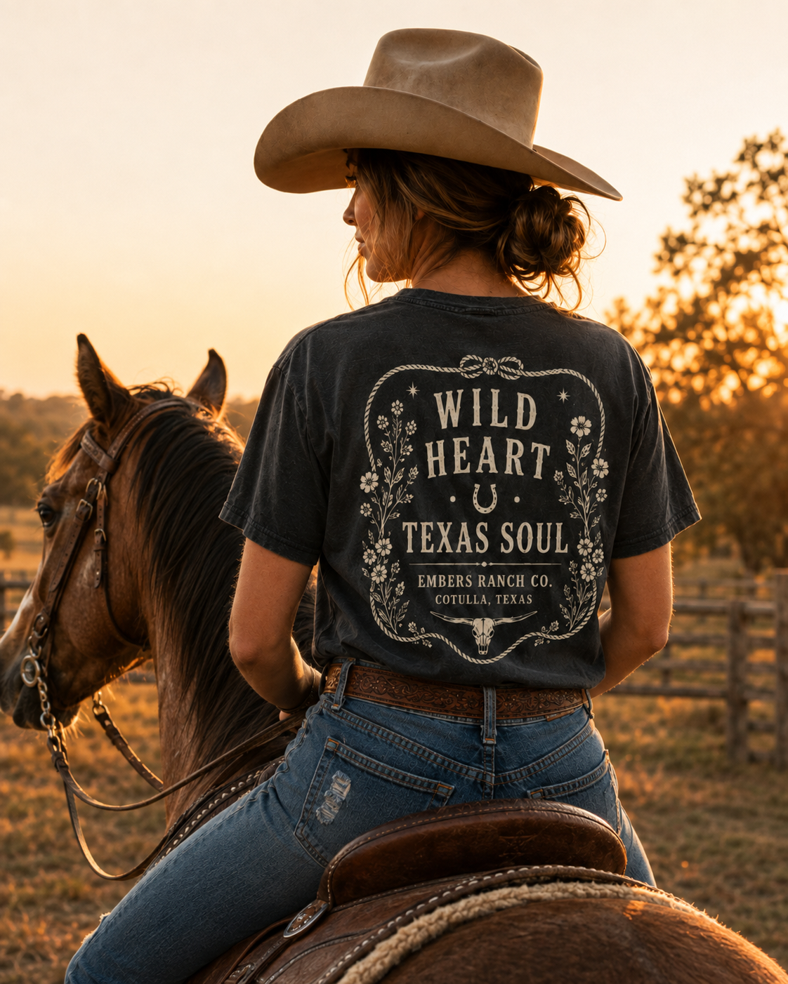 Wild Heart Texas Soul Western Tee | Embers Ranch Co.
