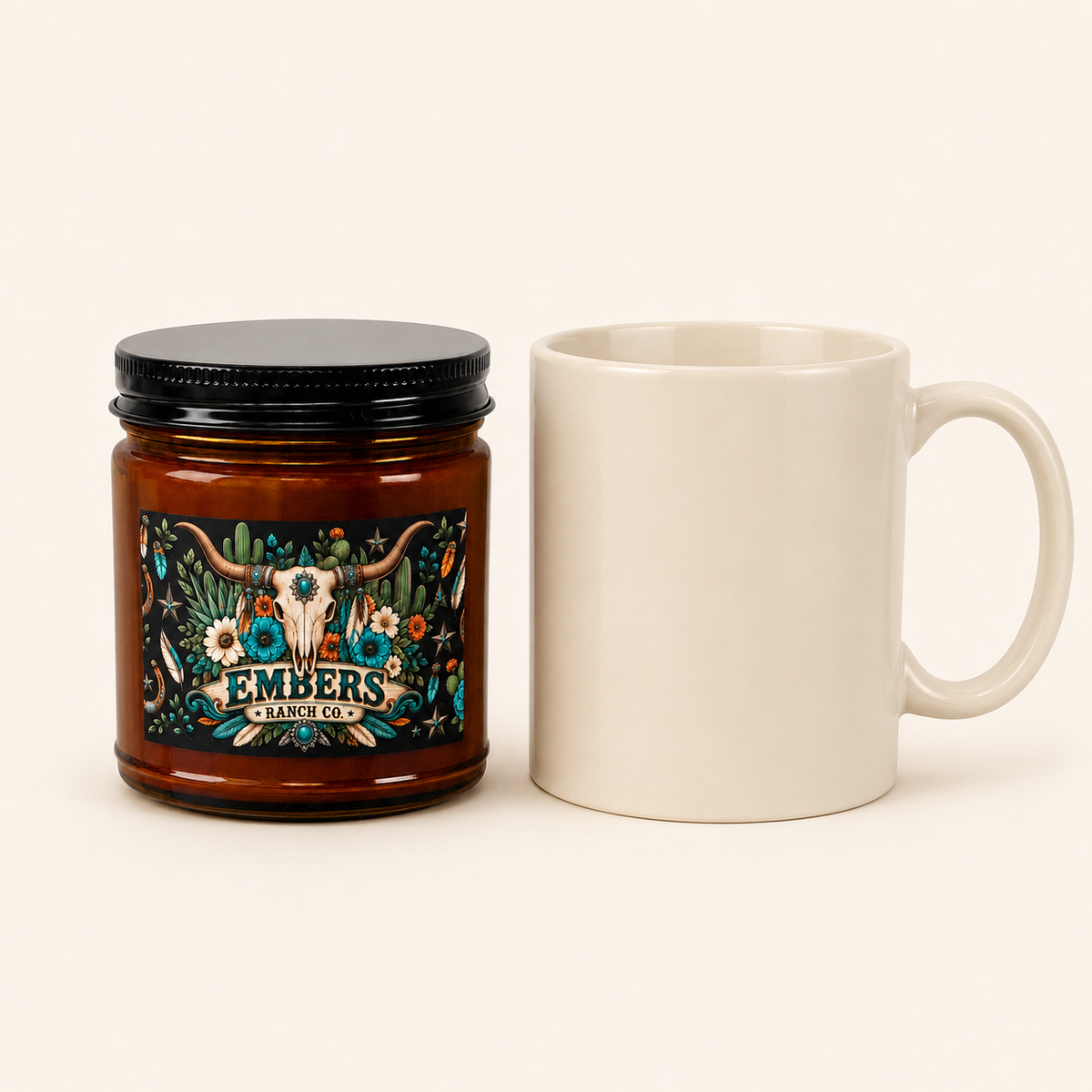 Embers Ranch Co. Western Soy Candle – 9 oz Amber Jar