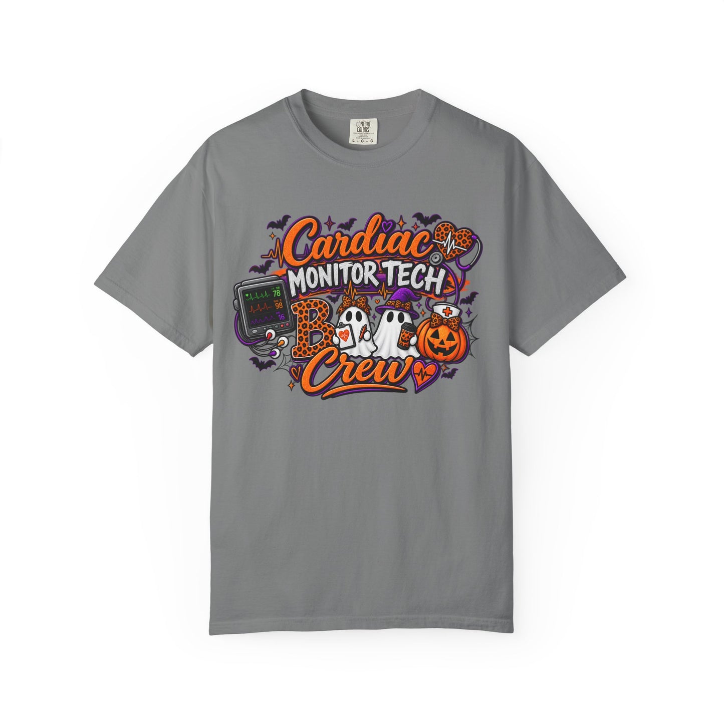Cardiac Monitor Tech Boo Crew T-Shirt – Halloween ECG Gift for Nurses & Med Techs