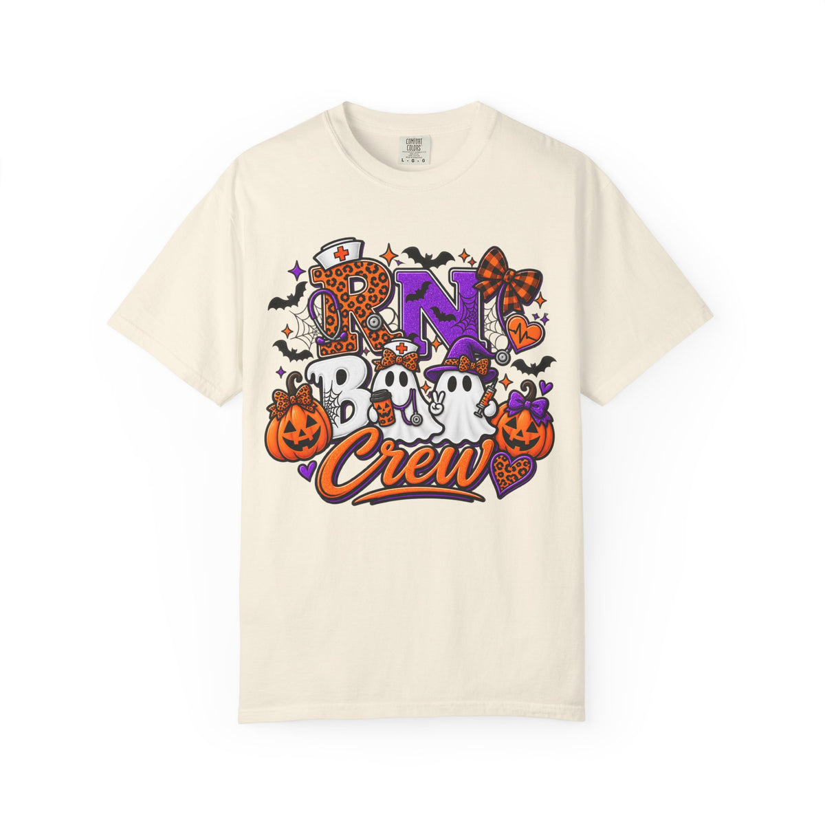 Boo Crew Halloween T-Shirt — Cute Ghosts, Pumpkins & Leopard Print Party Tee