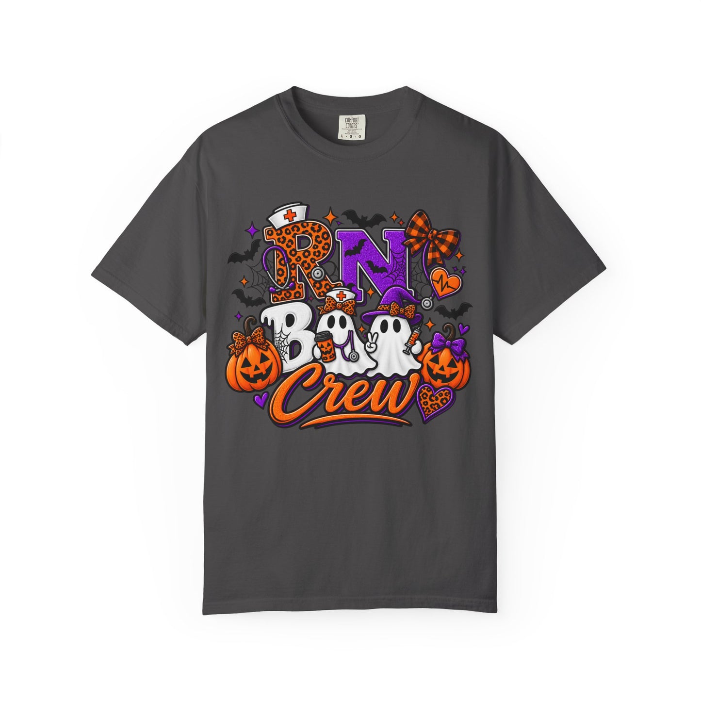 Boo Crew Halloween T-Shirt — Cute Ghosts, Pumpkins & Leopard Print Party Tee