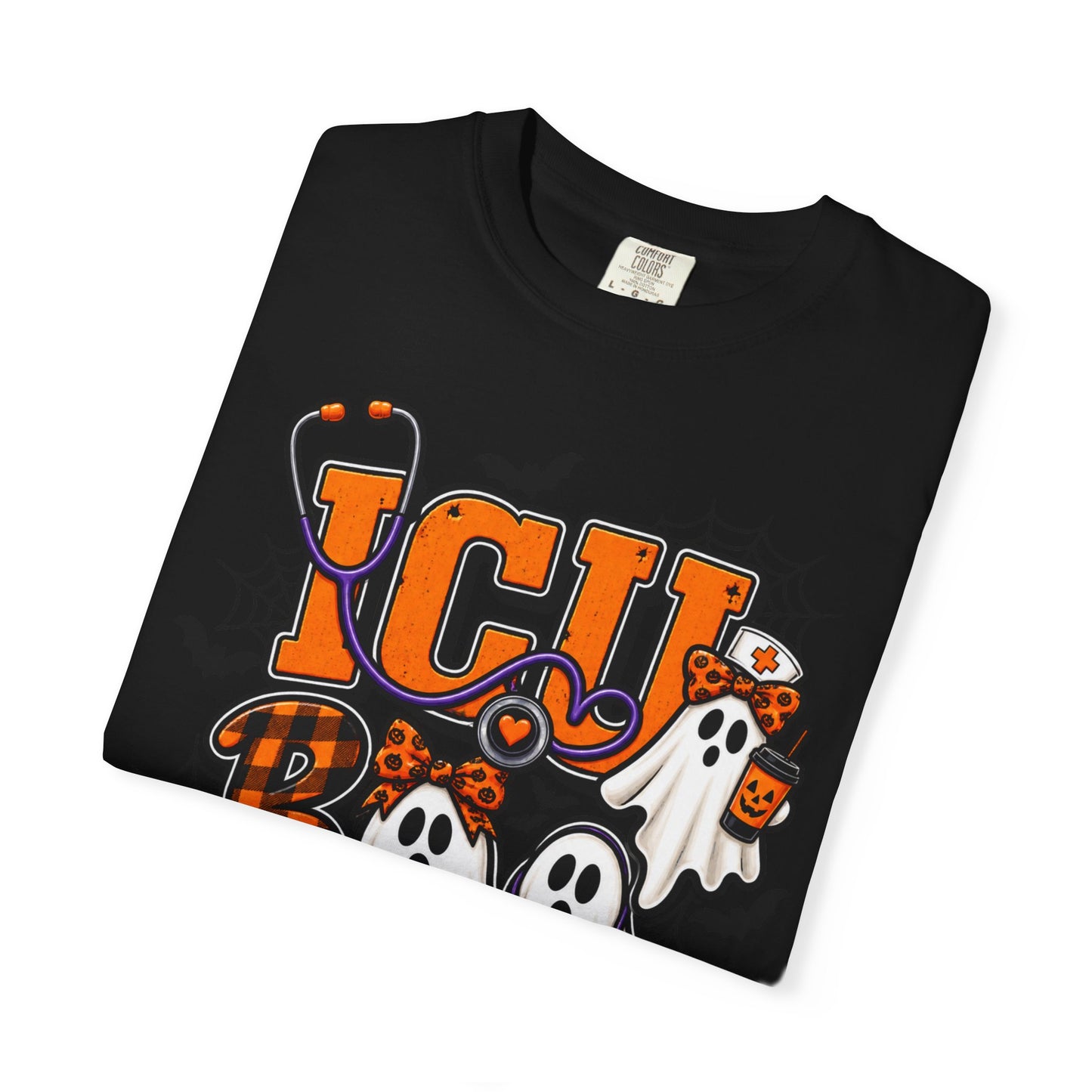 Halloween Ghost Crew T-Shirt — "I C U Boo Crew" Graphic Tee