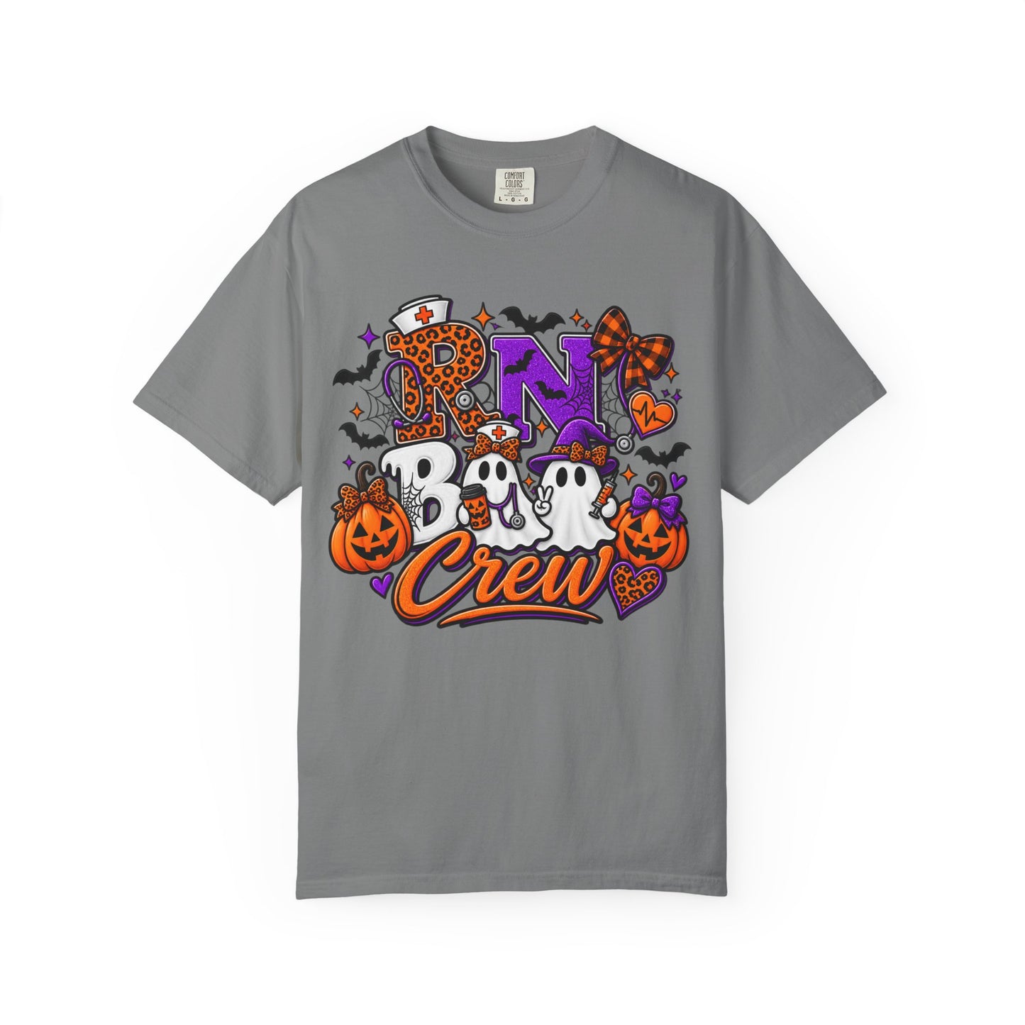 Boo Crew Halloween T-Shirt — Cute Ghosts, Pumpkins & Leopard Print Party Tee