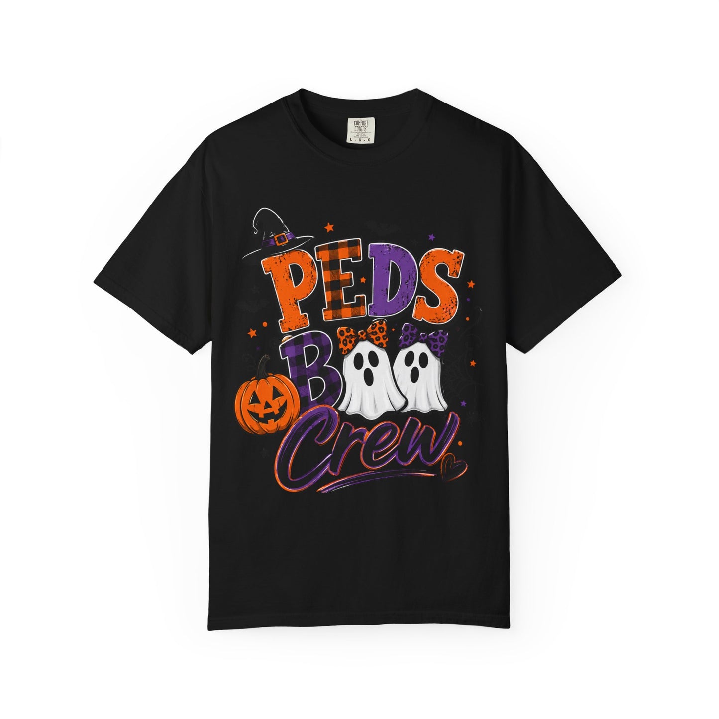 Peds Boo Crew T‑Shirt — Halloween Ghosts & Pumpkin Graphic Tee