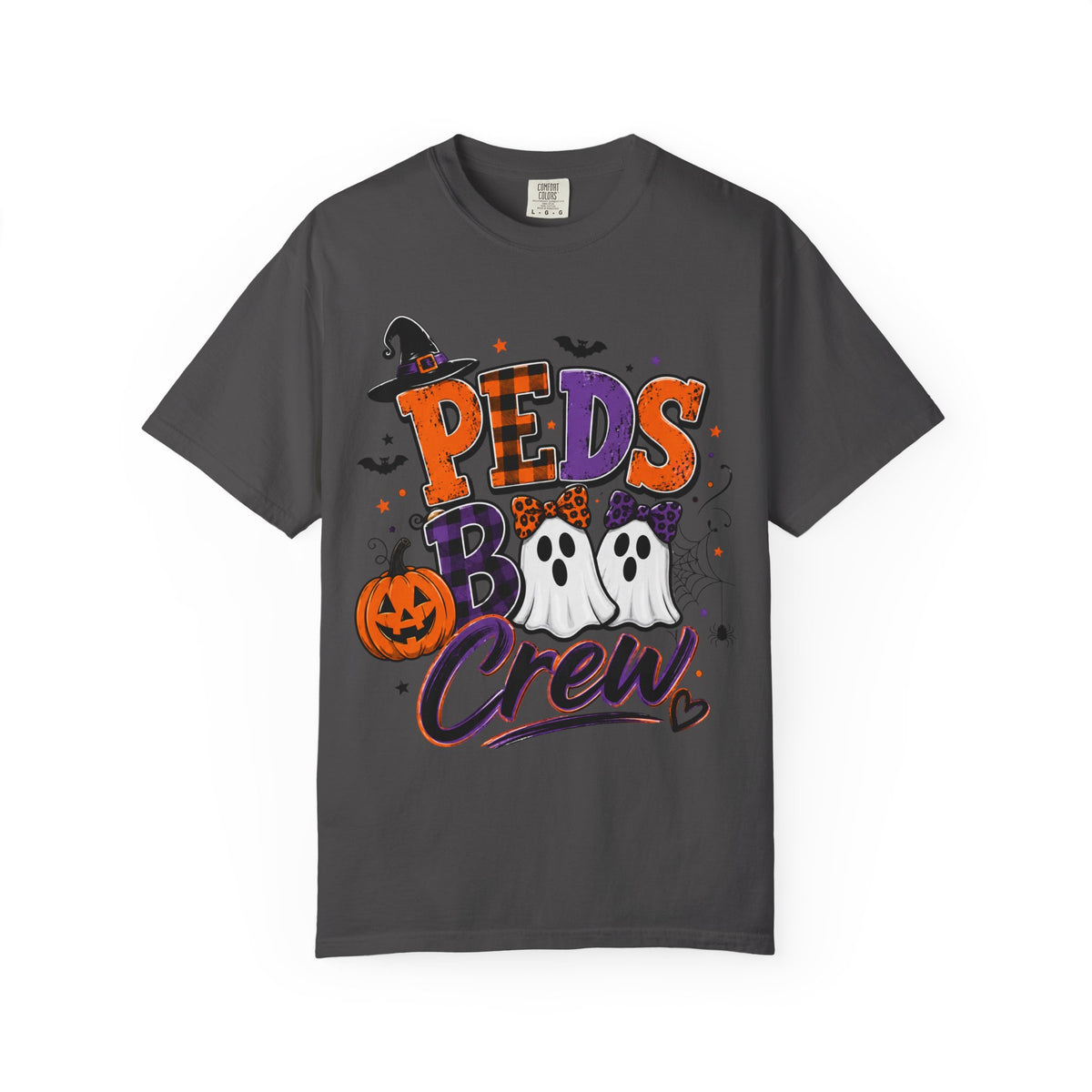 Peds Boo Crew T‑Shirt — Halloween Ghosts & Pumpkin Graphic Tee