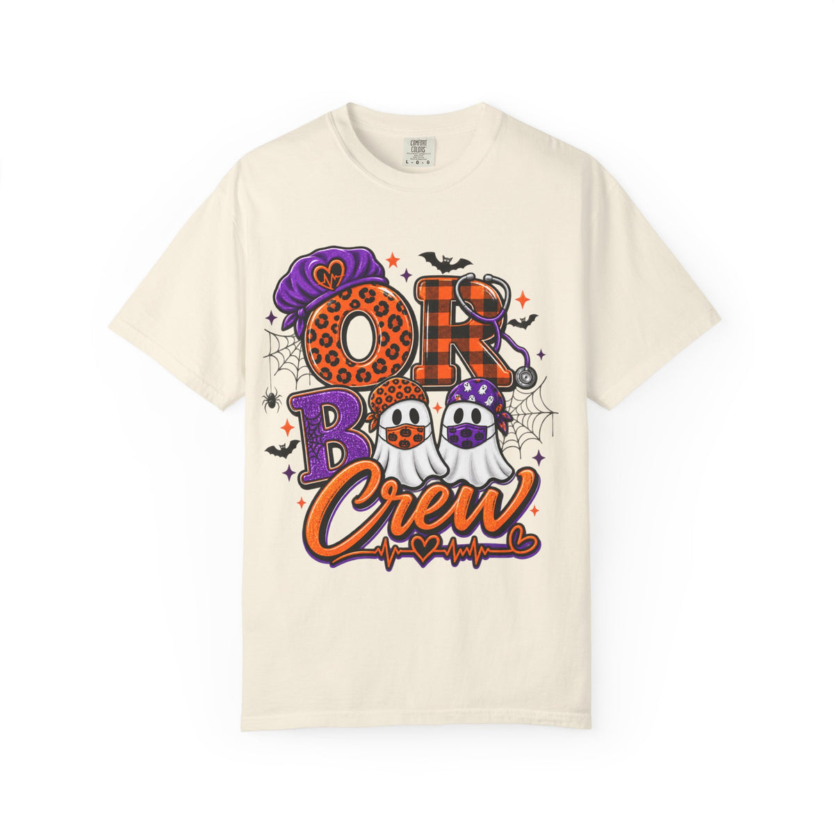 Halloween "OR Boo Crew' T-Shirt — Ghosts, Plaid & Spooky Graphics