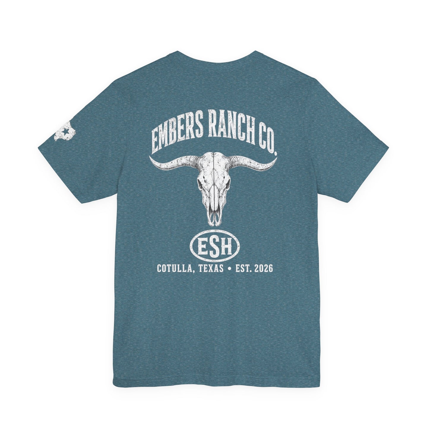 Embers Ranch Co. Longhorn Tee | Cotulla Texas Ranch Shirt | Western Workwear T-Shirt
