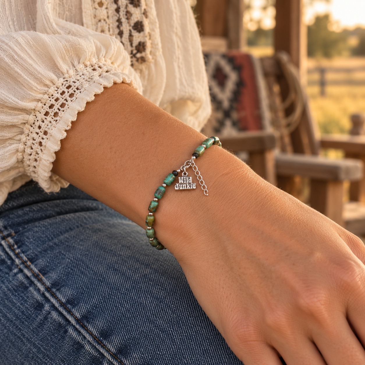 Sterling Silver & Turquoise Wild Spur Bracelet