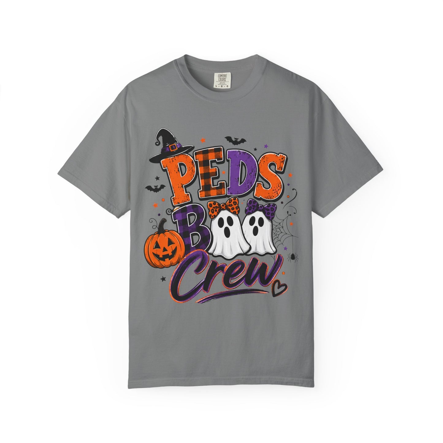 Peds Boo Crew T‑Shirt — Halloween Ghosts & Pumpkin Graphic Tee