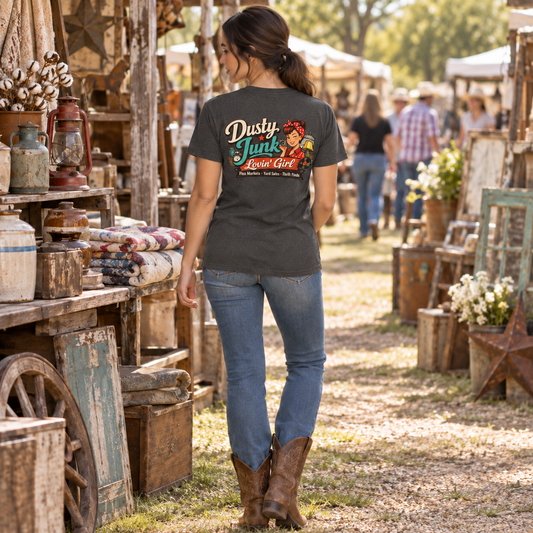 Dusty Junk Lovin’ Girl T-Shirt – Vintage Flea Market Tee