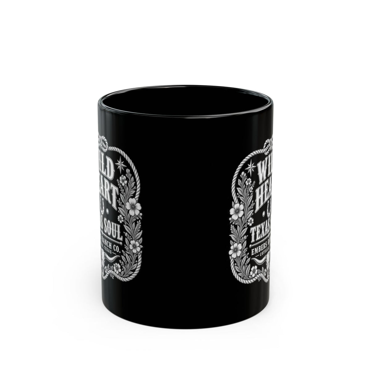 Wild Heart Texas Soul Black Coffee Mug – 11 oz