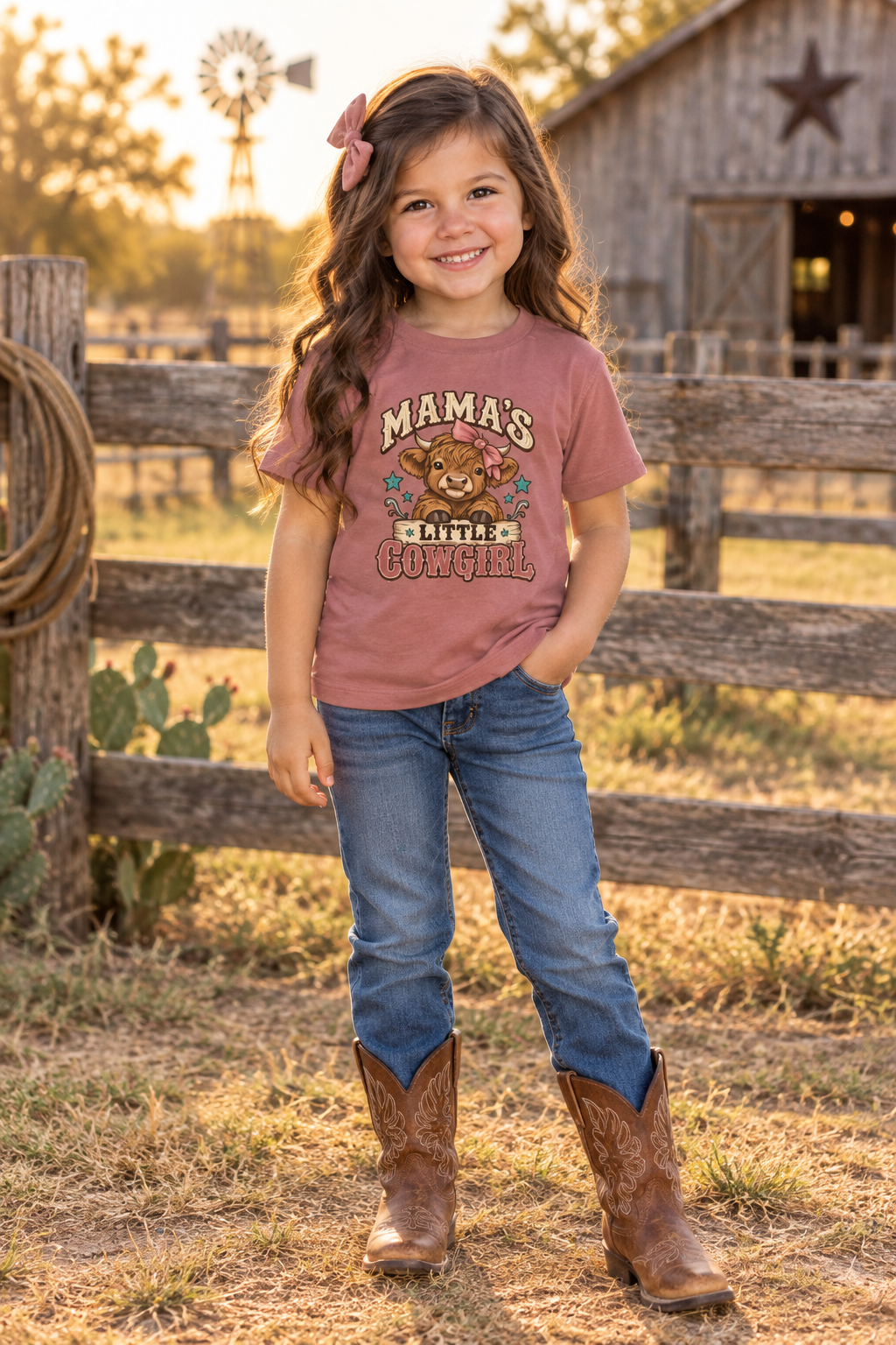 Mama’s Little Cowgirl Toddler T-Shirt | Western Girls Tee