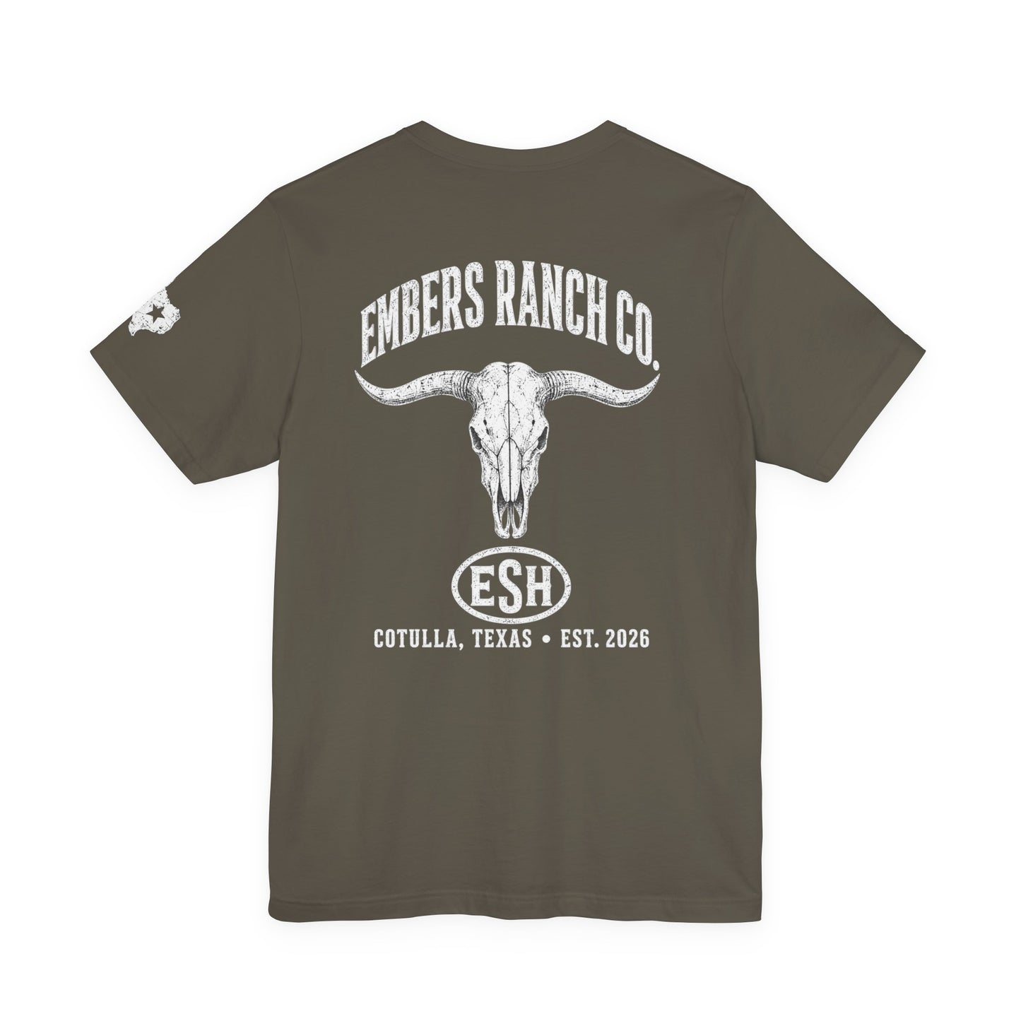 Embers Ranch Co. Longhorn Tee | Cotulla Texas Ranch Shirt | Western Workwear T-Shirt