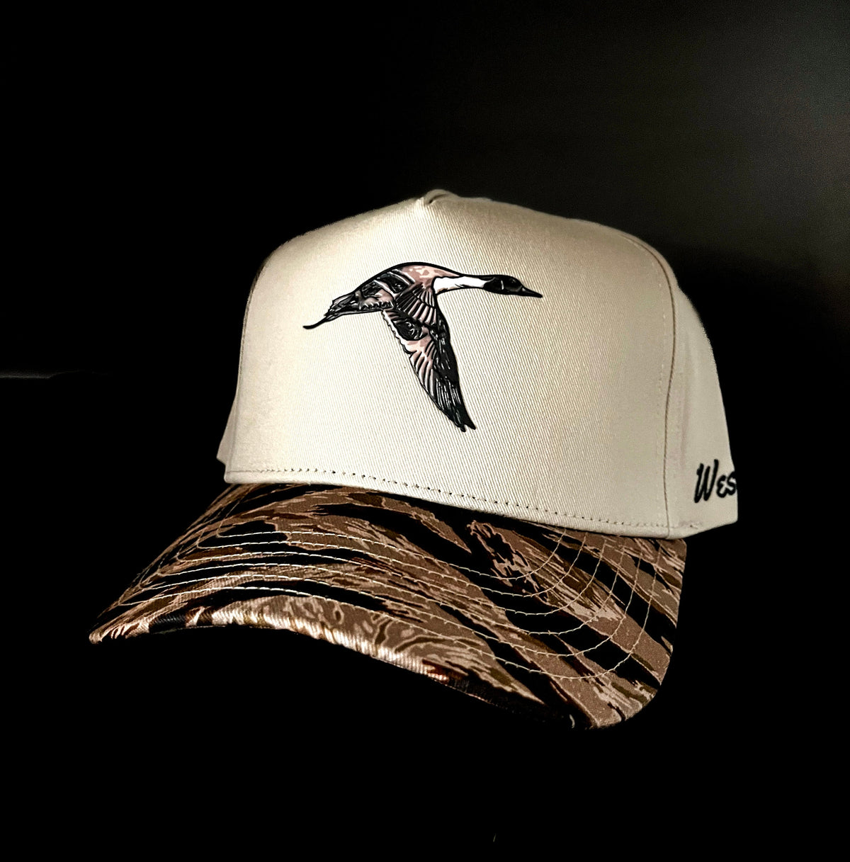 Pintail Duck Tiger Camo Snapback Hat