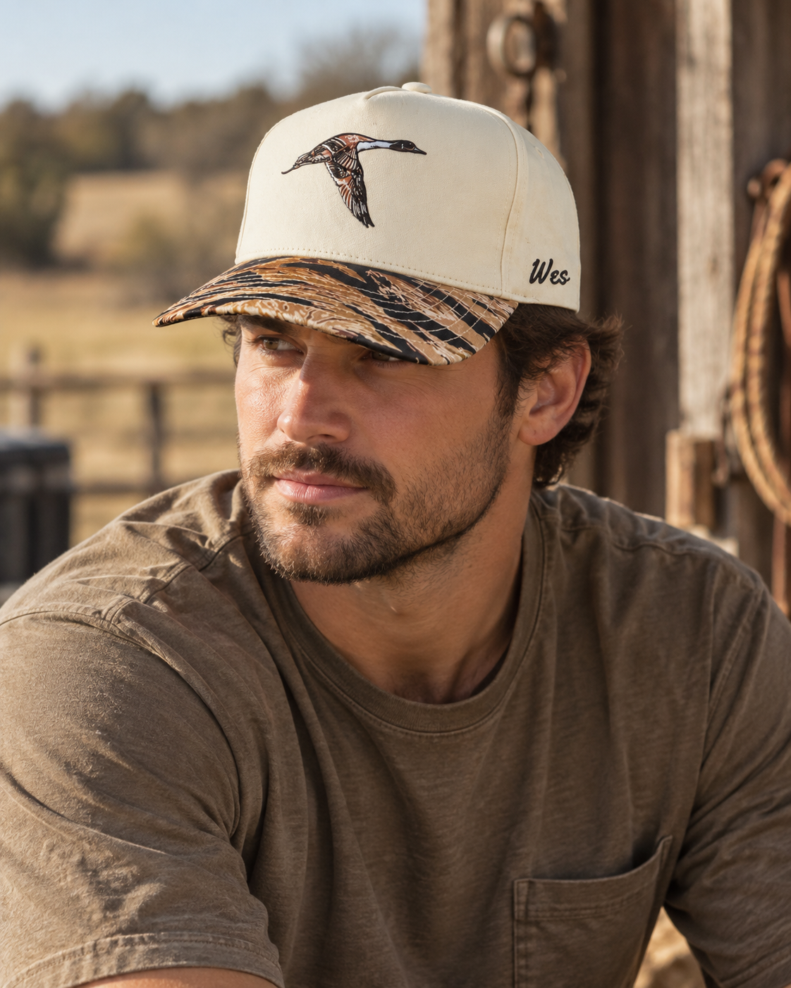 Pintail Duck Tiger Camo Snapback Hat