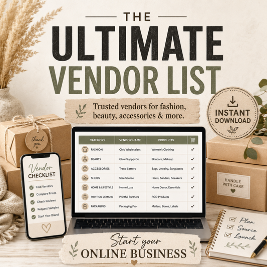 Ultimate Vendor List | Clothing, Shoes, Accessories & Boutique Vendors
