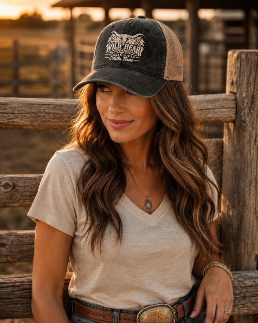 Wild Heart Texas Soul Women’s Western Trucker Hat | Embers Ranch Co.